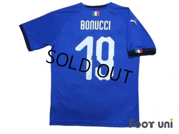 Photo2: Italy 2018 Home Shirt #19 Bonucci (2)