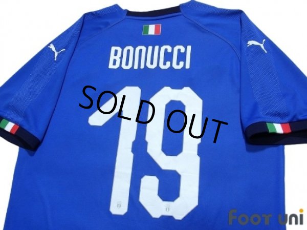 Photo4: Italy 2018 Home Shirt #19 Bonucci (4)