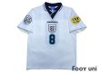 Photo1: England 1996 Home Shirt #8 Gascoigne UEFA Euro 1996 Patch/Badge UEFA Fair Play Patch/Badge (1)