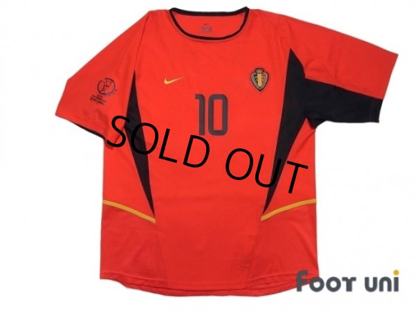 Photo1: Belgium 2002 Home Shirt #10 Walem 2002 FIFA World Cup Korea Japan Patch/Badge (1)