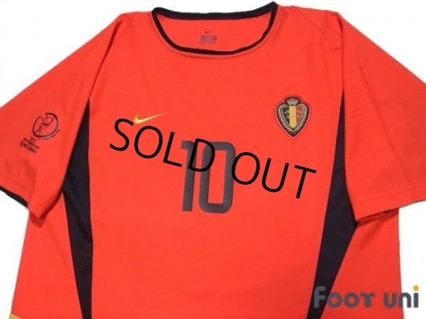 Photo3: Belgium 2002 Home Shirt #10 Walem 2002 FIFA World Cup Korea Japan Patch/Badge (3)