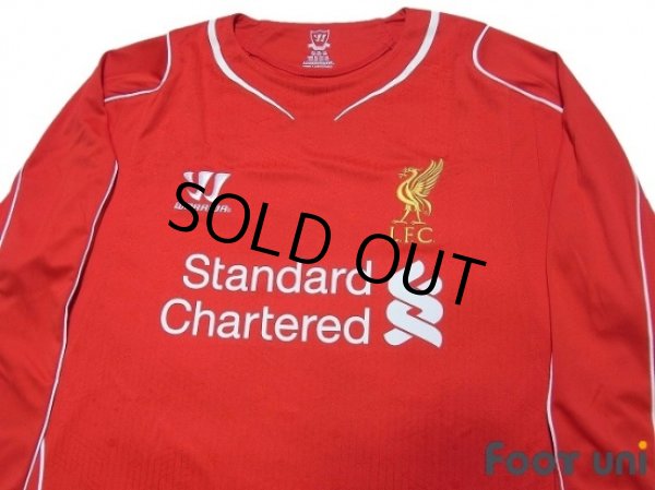 Photo3: Liverpool 2014-2015 Home Long Sleeve Shirt #8 Gerrard (3)