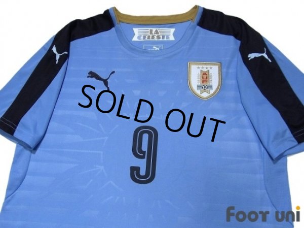 Photo3: Uruguay 2016 Home Shirt #9 L.Suarez (3)
