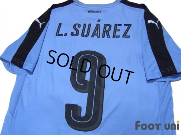 Photo4: Uruguay 2016 Home Shirt #9 L.Suarez (4)