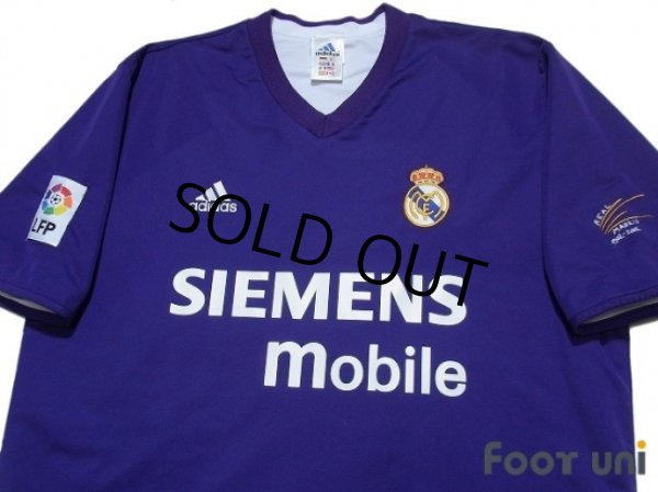 Photo3: Real Madrid 2002-2003 3rd Reversible Shirt LFP Patch/Badge Centenario Embroidery (3)