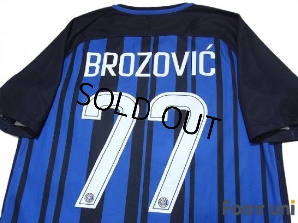 Photo4: Inter Milan 2017-2018 Home Shirt #77 Brozovic (4)