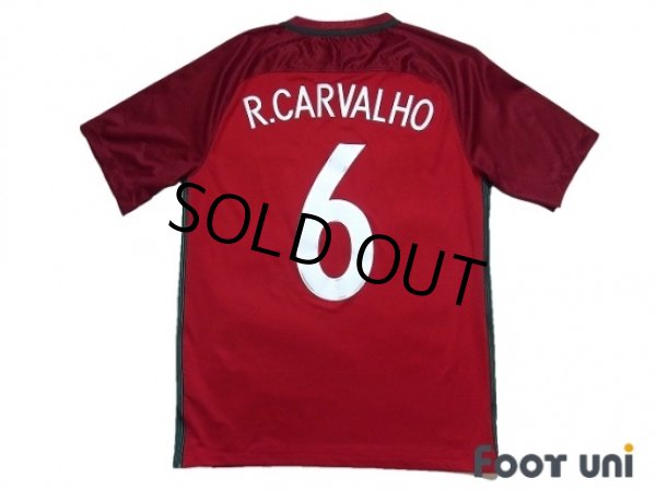 Photo2: Portugal Euro 2016 Home Shirt #6 Ricardo Carvalho (2)