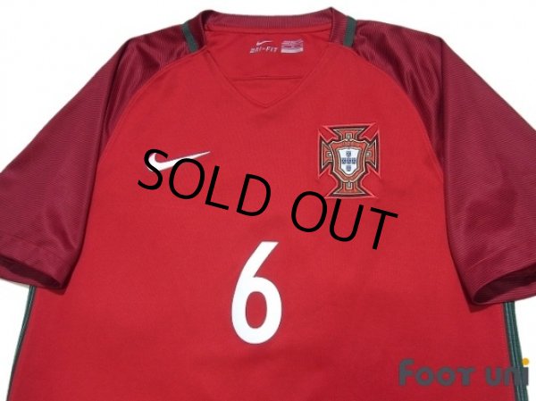 Photo3: Portugal Euro 2016 Home Shirt #6 Ricardo Carvalho (3)