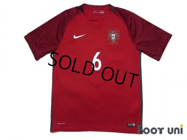 Photo1: Portugal Euro 2016 Home Shirt #6 Ricardo Carvalho (1)