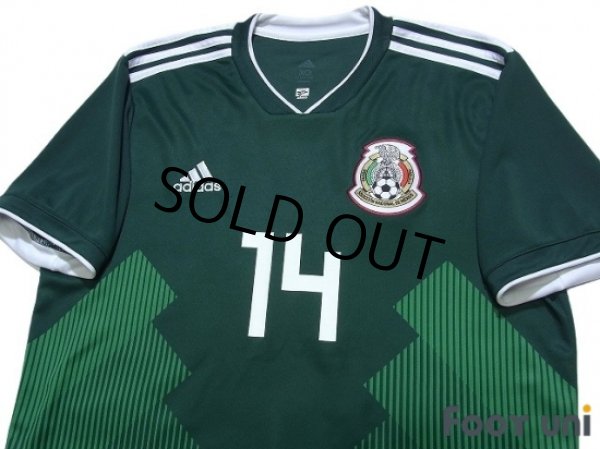 Photo3: Mexico 2018 Home Shirt #14 Javier Hernandez (3)
