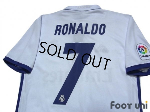 Photo4: Real Madrid 2016-2017 Home Shirt #7 Ronaldo La Liga Patch/Badge w/tags (4)