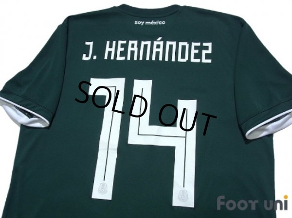 Photo4: Mexico 2018 Home Shirt #14 Javier Hernandez (4)