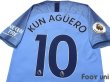 Photo4: Manchester City 2018-2019 Home Shirt #10 Kun Aguero Premier League Patch/Badge (4)