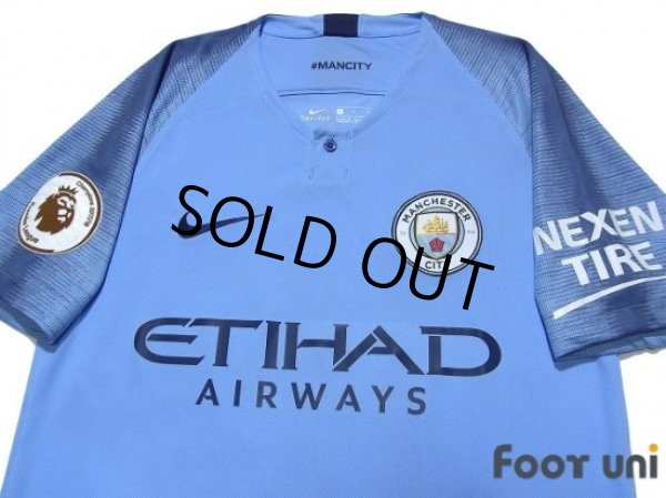 Photo3: Manchester City 2018-2019 Home Shirt #10 Kun Aguero Premier League Patch/Badge (3)