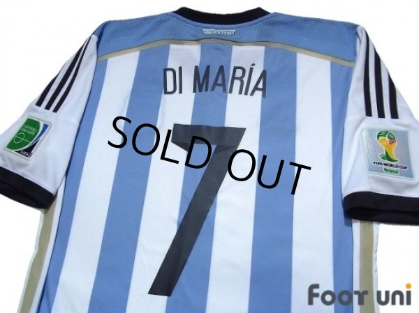 Photo4: Argentina 2014 Home Shirt #7 Di Maria 2014 FIFA World Cup Brazil Patch/Badge w/tags (4)
