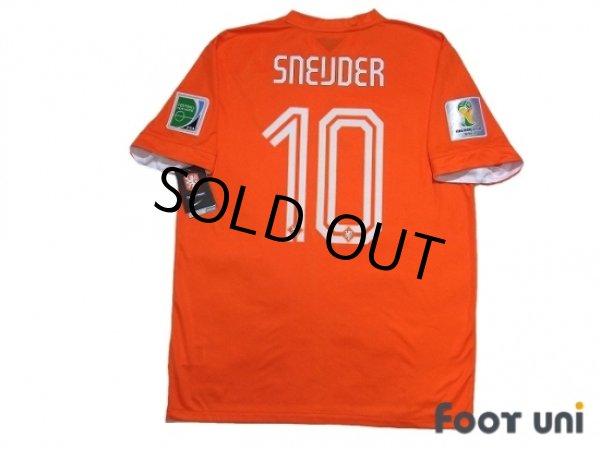 Photo2: Netherlands 2014 Home Shirt #10 Sneijder 2014 FIFA World Cup Brazil Patch/Badge w/tags (2)