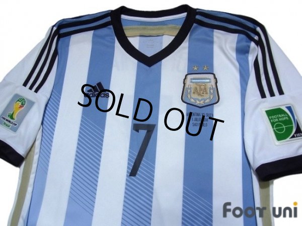 Photo3: Argentina 2014 Home Shirt #7 Di Maria 2014 FIFA World Cup Brazil Patch/Badge w/tags (3)