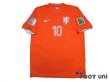 Photo1: Netherlands 2014 Home Shirt #10 Sneijder 2014 FIFA World Cup Brazil Patch/Badge w/tags (1)