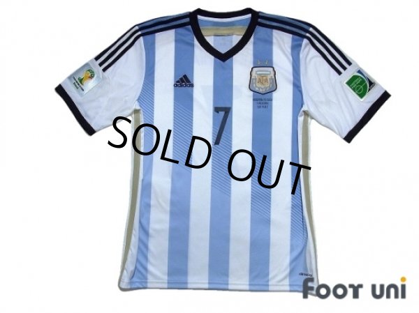 Photo1: Argentina 2014 Home Shirt #7 Di Maria 2014 FIFA World Cup Brazil Patch/Badge w/tags (1)