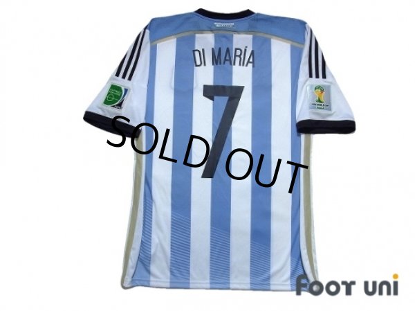 Photo2: Argentina 2014 Home Shirt #7 Di Maria 2014 FIFA World Cup Brazil Patch/Badge w/tags (2)