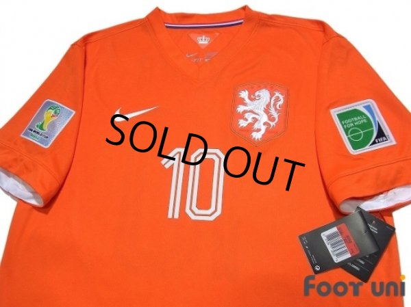 Photo3: Netherlands 2014 Home Shirt #10 Sneijder 2014 FIFA World Cup Brazil Patch/Badge w/tags (3)