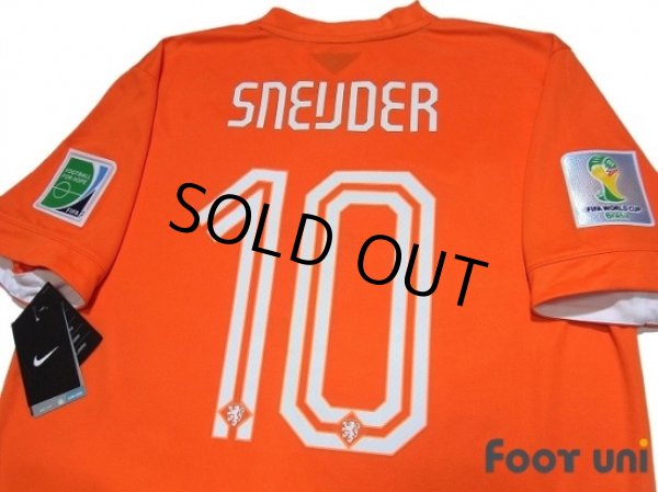 Photo4: Netherlands 2014 Home Shirt #10 Sneijder 2014 FIFA World Cup Brazil Patch/Badge w/tags (4)