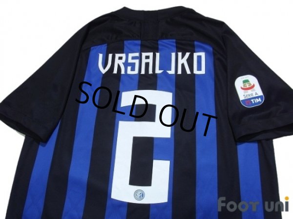 Photo4: Inter Milan 2018-2019 Home Shirt #2 Sime Vrsaljko Serie A Tim Patch/Badge (4)