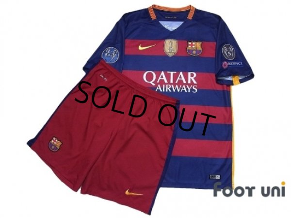 Photo1: FC Barcelona 2015-2016 Home Shirts and shorts Set #10 Messi  w/tags (1)