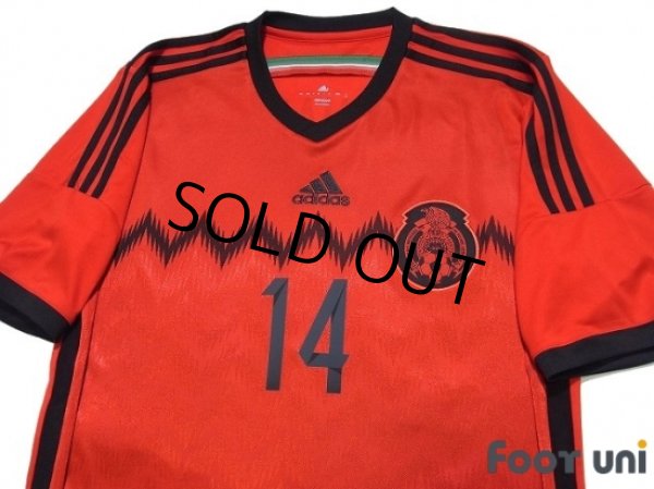 Photo3: Mexico 2014 Away Shirt #14 Chicharito (3)