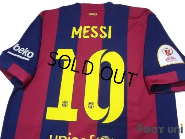 Photo4: FC Barcelona 2014-2015 Home Shirt #10 Messi Copa Del Rey Patch/Badge w/tags (4)