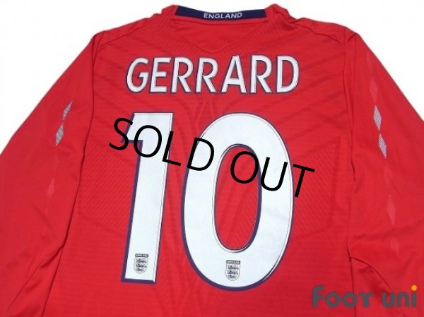 Photo4: England 2008 Away Long Sleeve Shirt #10 Gerrard (4)
