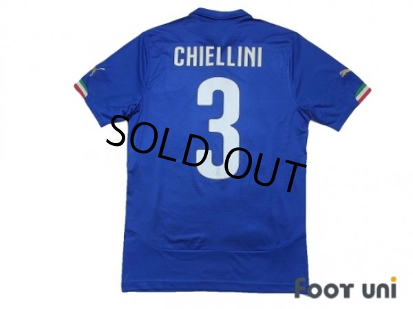 Photo2: Italy 2014 Home Shirt #3 Chiellini (2)