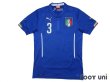 Photo1: Italy 2014 Home Shirt #3 Chiellini (1)