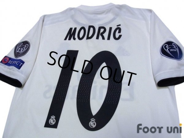 Photo4: Real Madrid 2018-2019 Home Authentic Shirts and shorts Set #10 Modric (4)