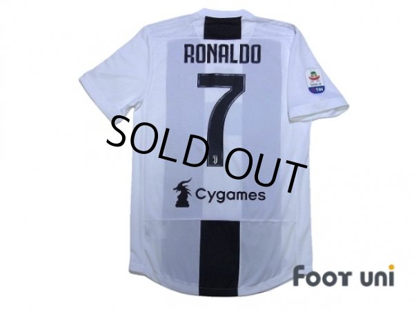 Photo2: Juventus 2018-2019 Home Authentic Shirts and shorts Set #7 Ronaldo (2)