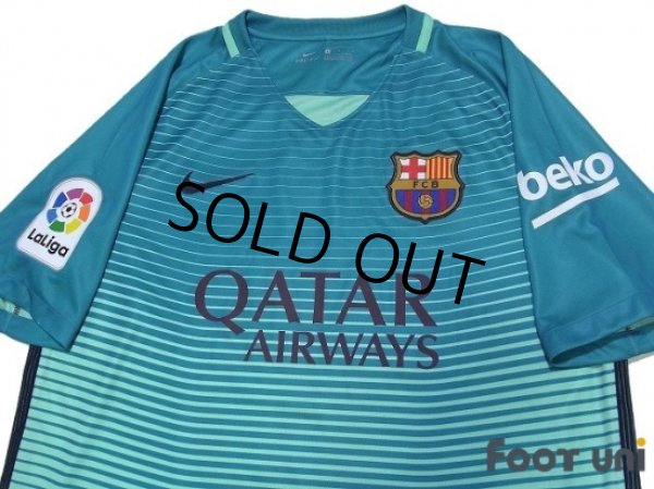 Photo3: FC Barcelona 2016-2017 3rd Shirts and shorts Set #10 Messi La Liga Patch/Badge (3)