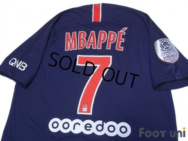 Photo4: Paris Saint Germain 2018-2019 Home Authentic Shirts and shorts Set #7 Mbappé (4)