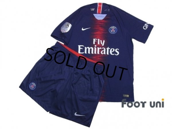 Photo1: Paris Saint Germain 2018-2019 Home Authentic Shirts and shorts Set #7 Mbappé (1)