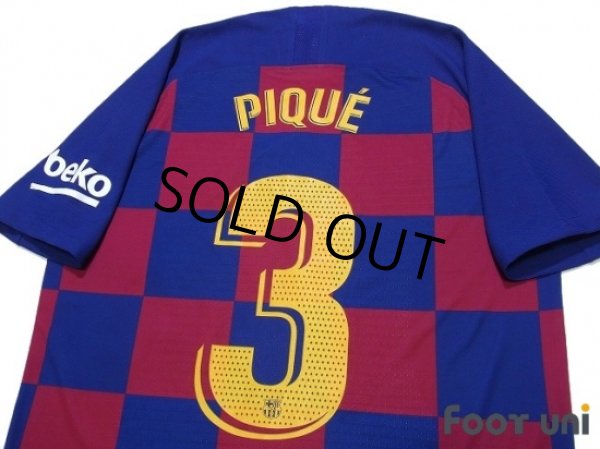 Photo4: FC Barcelona 2019-2020 Home Authentic Shirt #3 Pique (4)