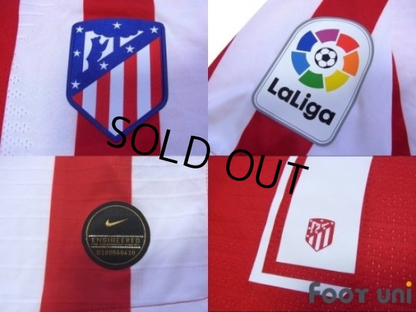 Photo7: Atletico Madrid 2019-2020 Home Authentic Shirts and shorts Set #7 Griezmann Marking year difference (7)
