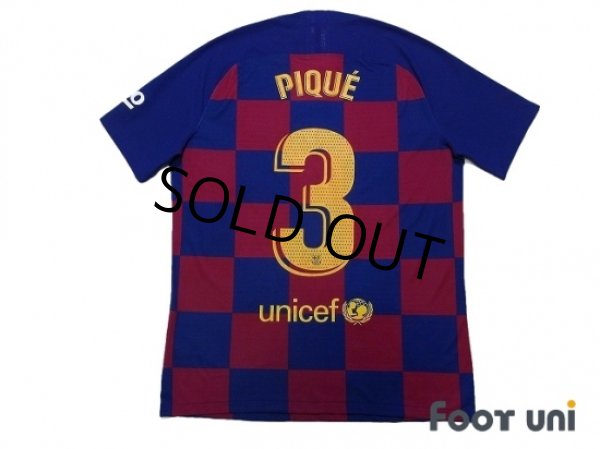 Photo2: FC Barcelona 2019-2020 Home Authentic Shirt #3 Pique (2)