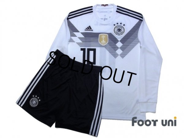 Photo1: Germany 2018 Home Long Sleeve Shirts and shorts Set #10 Ozil (1)