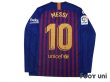 Photo2: FC Barcelona 2018-2019 Home Long Sleeve Shirt #10 Messi (2)