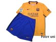 Photo1: FC Barcelona 2015-2016 Away Shirts and shorts Set #10 Messi LFP Patch/Badge (1)