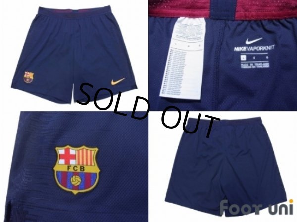 Photo8: FC Barcelona 2018-2019 Home Authentic Shirts and shorts Set #8 Andrés Iniesta (8)