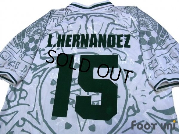 Photo4: Mexico 1999 Away Shirt #15 L.Hernandez (4)