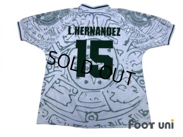 Photo2: Mexico 1999 Away Shirt #15 L.Hernandez (2)