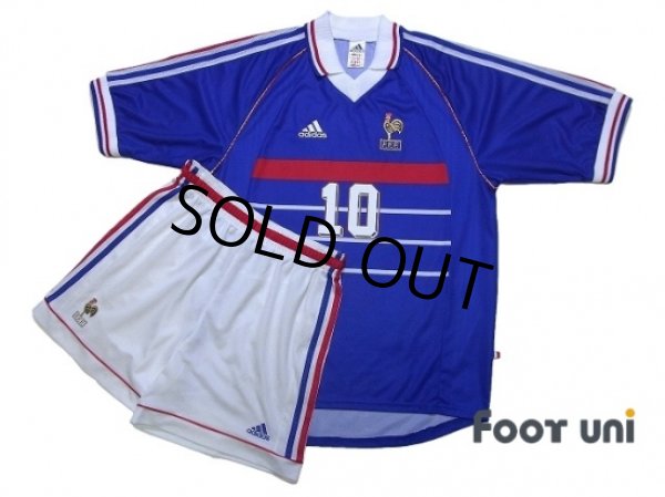 Photo1: France 1998 Home Shirts and Shorts Set #10 Zidane (1)