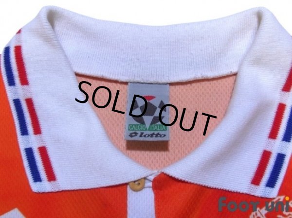 Photo5: Netherlands 1996 Home Shirt #10 Bergkamp UEFA Euro 1996 Patch/Badge UEFA Fair Play Patch/Badge (5)