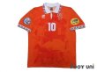 Photo1: Netherlands 1996 Home Shirt #10 Bergkamp UEFA Euro 1996 Patch/Badge UEFA Fair Play Patch/Badge (1)